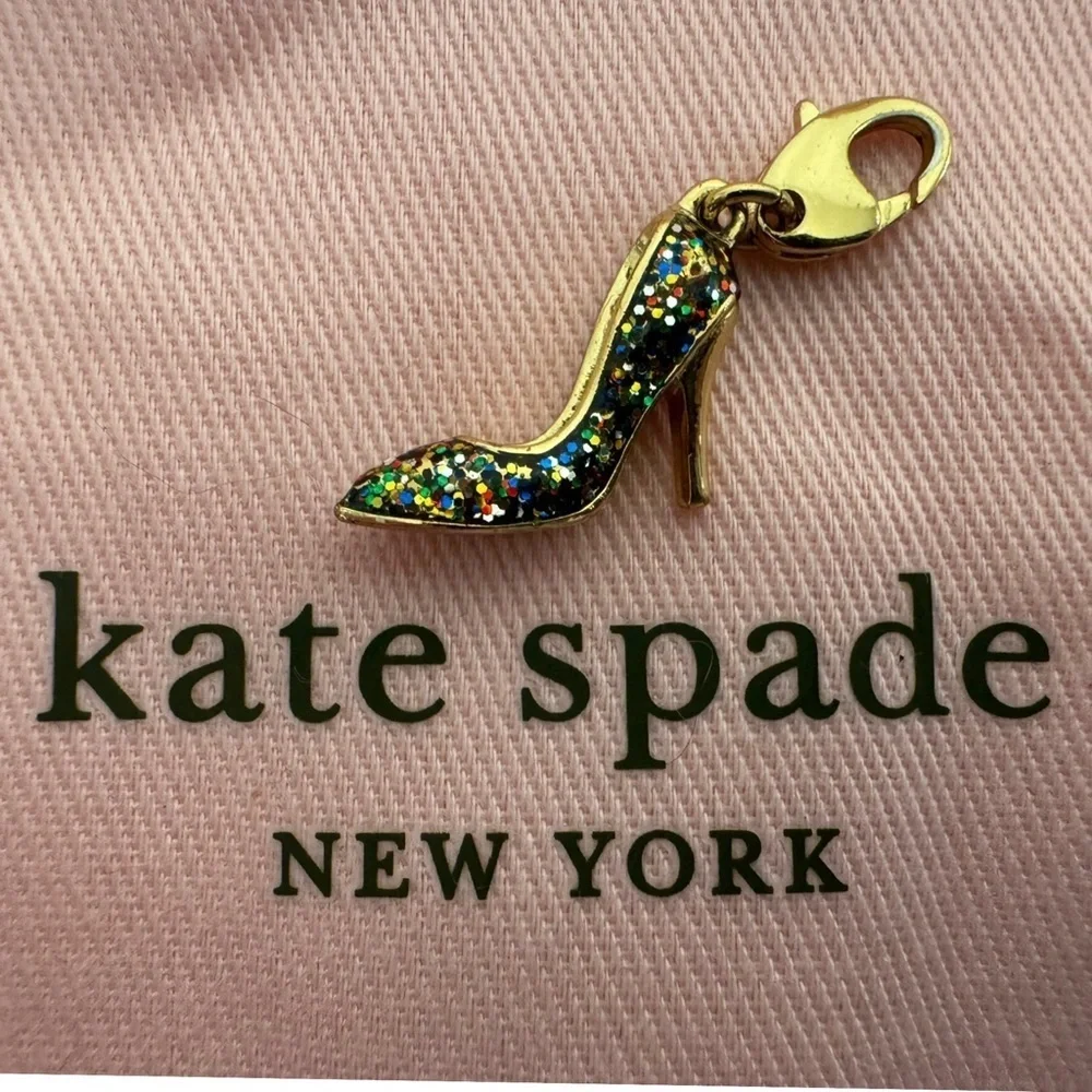 KATE SPADE Glitter High Heal Shoes CHARM (No Bracelet) - Picture 2 of 6